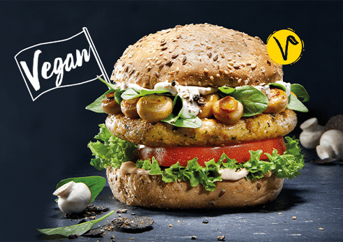 Veganer Burger Peter Schützt
